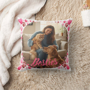 Personalized Pet Lovers Besties Photo Pillow