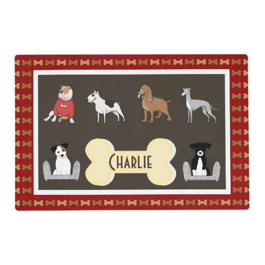 Personalized Pet "Many Dog Breeds" Reversible Placemat | Zazzle.com