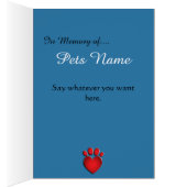 Personalized Pet Memorial (Inside (Right))