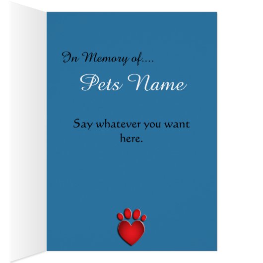 Personalized Pet Memorial (Inside (Right))
