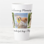 Personalized Pet Memorial 3 Photo In Loving Memory Latte Mug (Front)
