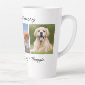 Personalized Pet Memorial 3 Photo In Loving Memory Latte Mug (Right)