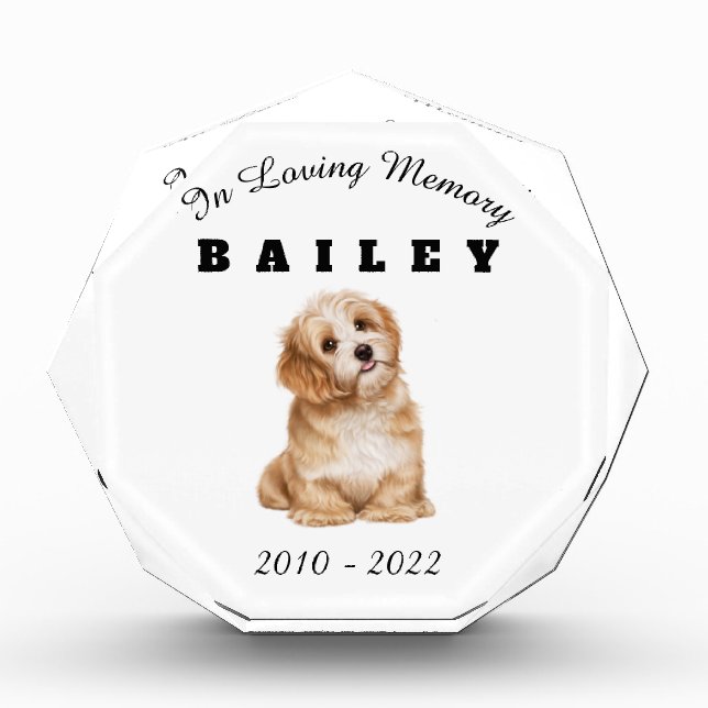 Personalized Pet Memorial Acrylic Award (Front)
