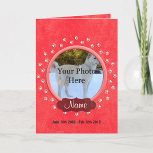 Personalized Pet Memorial Announcement