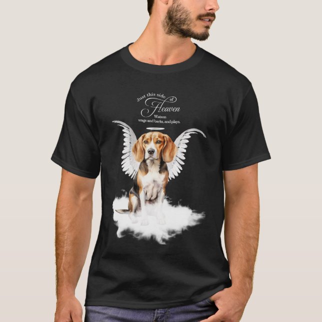 Personalized Pet Memorial Beagle Dog T-Shirt (Front)