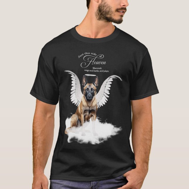 Personalized Pet Memorial Belgian Malinois Dog T-Shirt (Front)