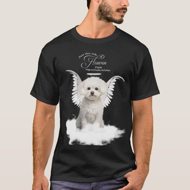 Personalized Pet Memorial Bichon Frise Dog T-Shirt (Front)