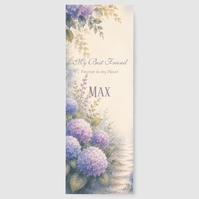 Personalized Pet Memorial Bookmark | Watercolor (Front)