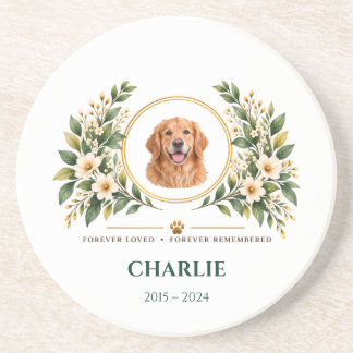 Personalized Pet Memorial Candle, Custom Pet Photo Coaster