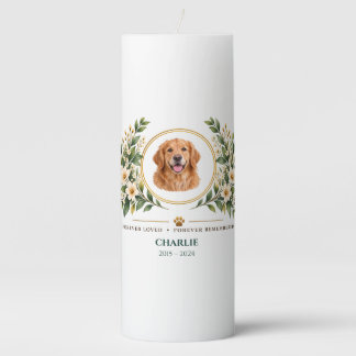 Personalized Pet Memorial Candle, Custom Pet Photo Pillar Candle