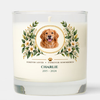 Personalized Pet Memorial Candle, Custom Pet Photo Scented Candle
