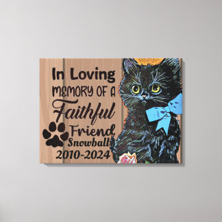 Personalized pet memorial canvas print