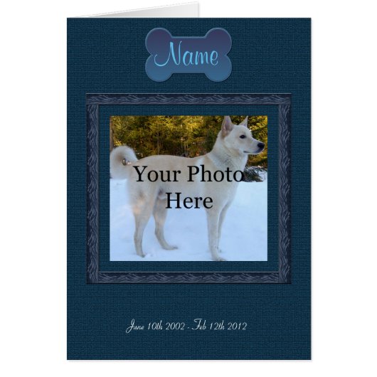 Personalized Pet Memorial Cards (Front)