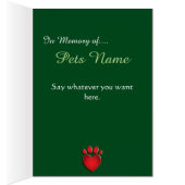 Personalized Pet Memorial Cards (Inside (Right))