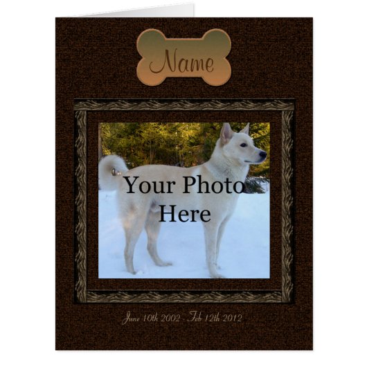 Personalized Pet Memorial Cards (Front)