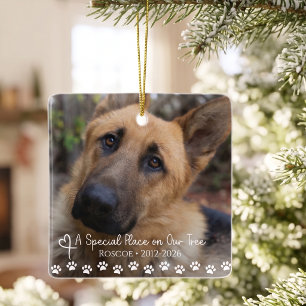 Personalized Pet Memorial Christmas Ceramic Ornament