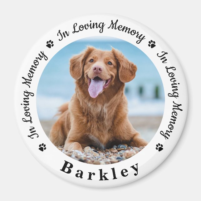 Personalized Pet Memorial Custom Dog Photo  Magnet (Front)