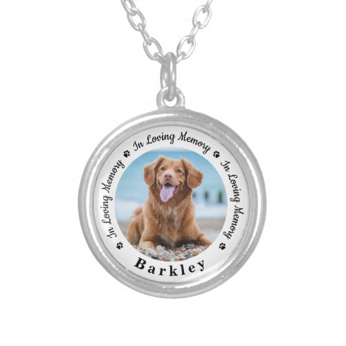 Personalized Pet Memorial Custom Dog Photo  Silver Plated Necklace - Honor your best friend with a custom photo memorial necklace . This unique pet memorials keepsake is the perfect gift for yourself, family or friends to pay tribute to your loved one. We hope your dog memorial photo necklace will bring you peace, joy and happy memories. 
Quote "In Loving Memory".
Customize with favorite pet dog or cat photos, and name . 
COPYRIGHT © 2020 Judy Burrows, Black Dog Art - All Rights Reserved. Personalized Pet Memorial Custom Dog Photo Silver Plated Necklace