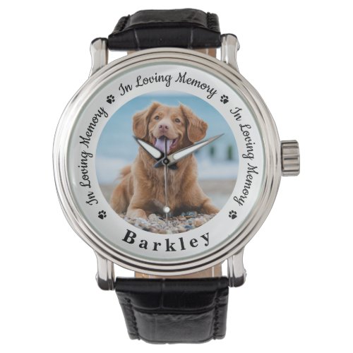 Personalized Pet Memorial Custom Dog Photo Watch