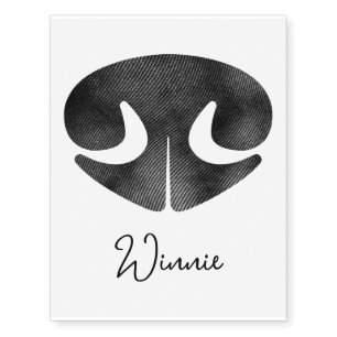 Personalized Pet Memorial Dog Nose Stamp Temporary Tattoos