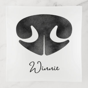 Personalized Pet Memorial Dog Nose Stamp Trinket Tray