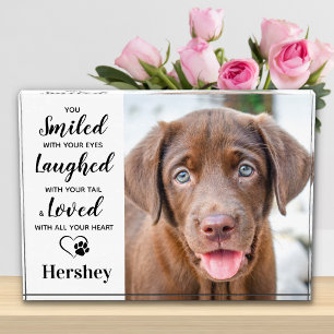 Personalized Pet Memorial Dog Remembrance  Photo B Block