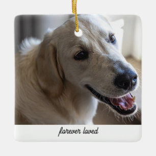 Personalized Pet Memorial Gift Dog Lover Forever Ceramic Ornament
