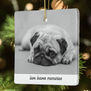Personalized Pet Memorial Gift Dog Photo Cat Lover Ceramic Ornament
