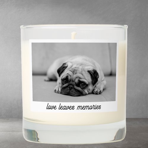 Personalized Pet Memorial Gift Dog Photo Cat Lover Scented Candle