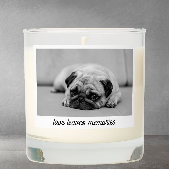 Personalized Pet Memorial Gift Dog Photo Cat Lover Scented Candle (Creator Uploaded)