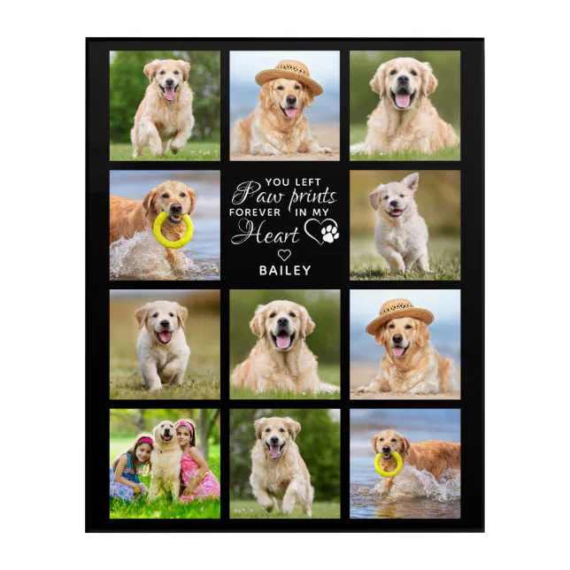 Personalized Pet Memorial Gift Pet Loss Keepsake Acrylic Print | Zazzle