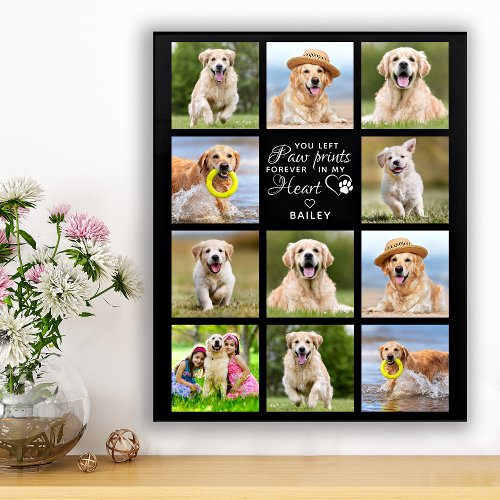 Personalized Pet Memorial Gift Pet Loss Keepsake Faux Canvas Print