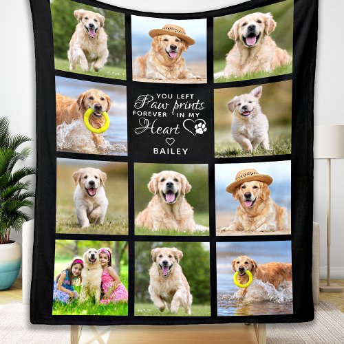 Personalized Pet Memorial Gift Pet Loss Keepsake  Fleece Blanket