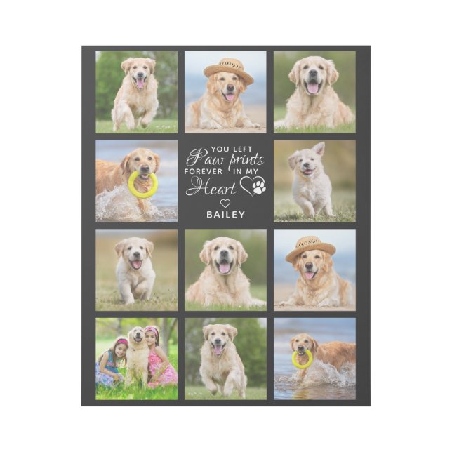 Personalized Pet Memorial Gift Pet Loss Keepsake Gallery Wrap (Front)