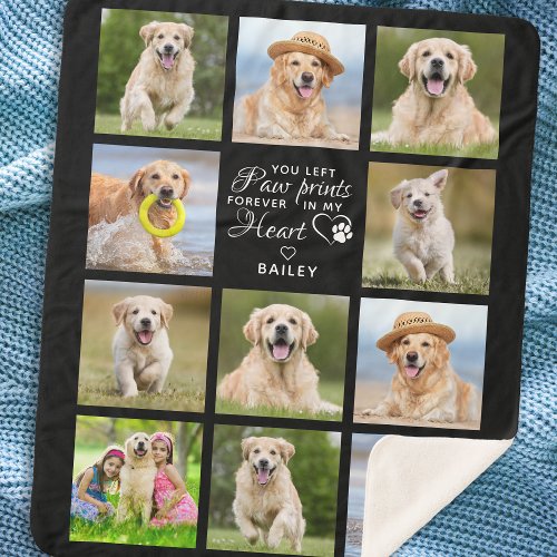 Personalized Pet Memorial Gift Pet Loss Keepsake Sherpa Blanket