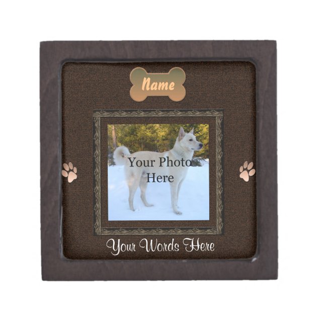 Personalized Pet Memorial Keepsake Box (Front)