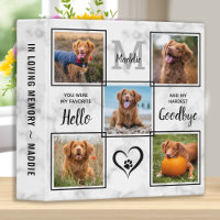 Personalized Pet Memorial Keepsake Photo Album
