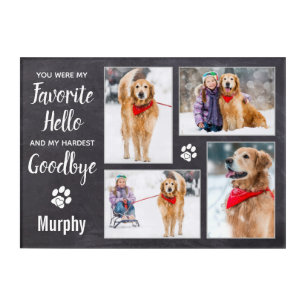 Personalized Pet Memorial Keepsake Photo Collage Acrylic Print