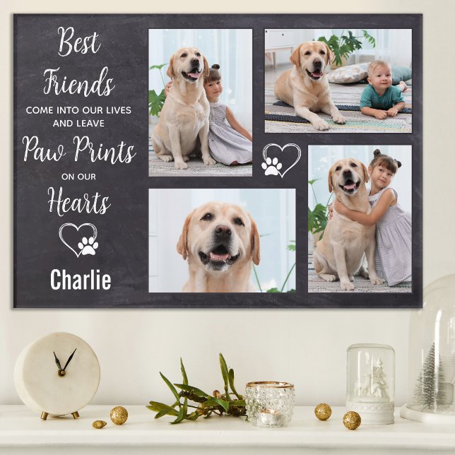 Personalized Pet Memorial Keepsake Photo Collage Acrylic Print (Creator Uploaded)