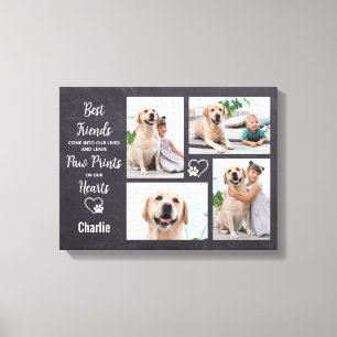 Personalized Pet Memorial Keepsake Photo Collage Canvas Print