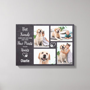 Personalized Pet Memorial Keepsake Photo Collage Canvas Print