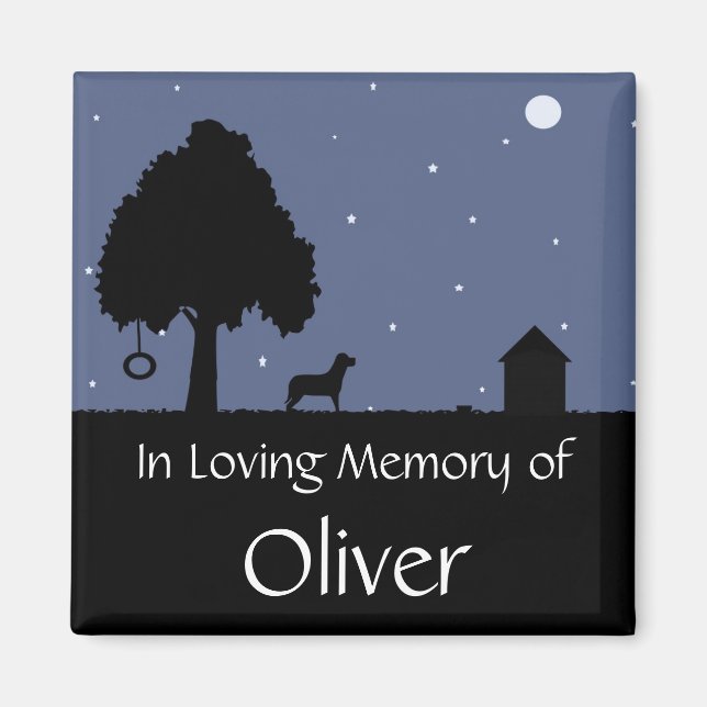 Personalized Pet Memorial Magnet (Front)