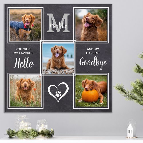 Personalized Pet Memorial Pet Loss Photo Collage Acrylic Print