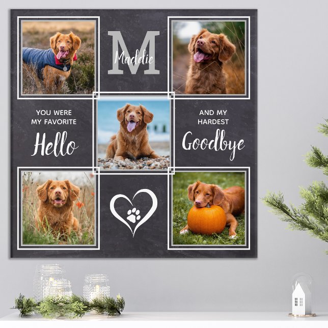 Personalized Pet Memorial Pet Loss Photo Collage Acrylic Print (Creator Uploaded)