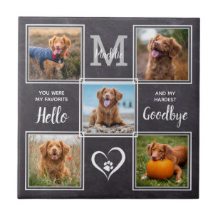 Personalized Pet Memorial Pet Loss Photo Collage Ceramic Tile
