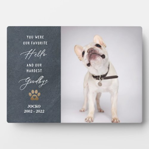 Personalized Pet Memorial Pet Loss Photo Collage Plaque