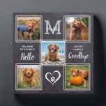 Personalized Pet Memorial Pet Loss Photo Collage Plaque<br><div class="desc">Celebrate your best friend with a custom pet memorial photo collage plaque in a rustic gray slate. This unique, monogrammed initial and name memorial pet photo keepsake plaque is the perfect gift for yourself, family or friends to honor those loved . We hope your dog memorial plaque will bring you...</div>