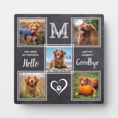 Personalized Pet Memorial Pet Loss Photo Collage Plaque Personalized Pet Memorial Pet Loss Photo Collage Plaque