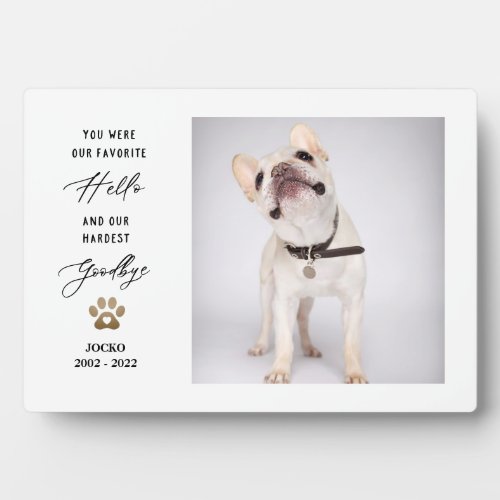 Personalized Pet Memorial Pet Loss Photo Collage Plaque