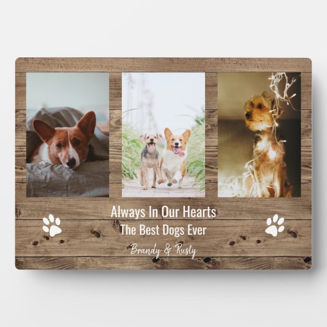 Personalized Pet Memorial Pet Loss Photo Collage   Plaque (Front)